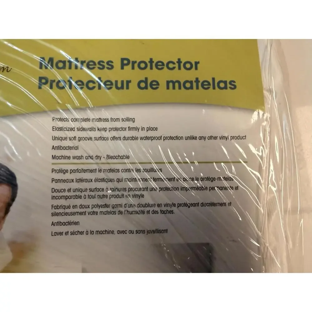 Priva Twin Mattress Protector Waterproof Antibacterial Spill Block NIP